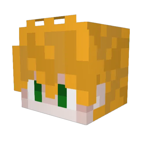 ChestnutHQ Minecraft avatar head, 3D render