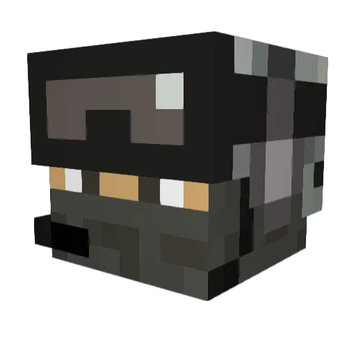 Chetnik_ Minecraft avatar head, 3D render