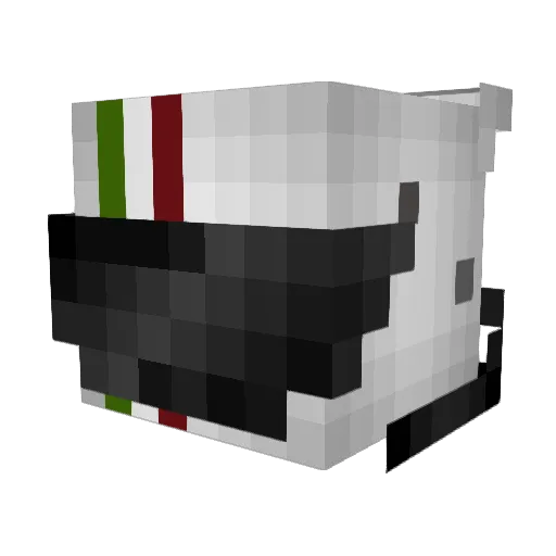 Chetskiii Minecraft avatar head, 3D render