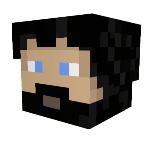 Chett Minecraft avatar head, 3D render