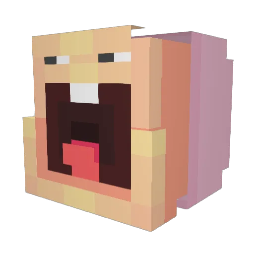 ChettOs Minecraft avatar head, 3D render