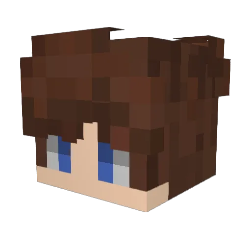 Chetto203 Minecraft avatar head, 3D render