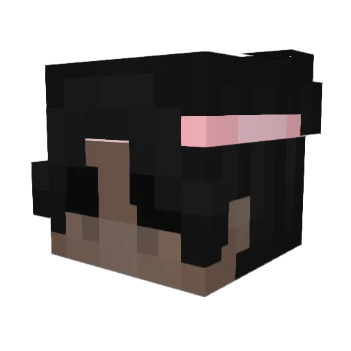 Cheu Minecraft avatar head, 3D render