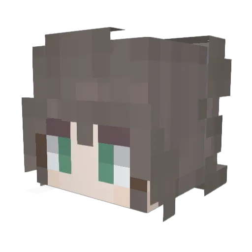 CheungSeason Minecraft avatar head, 3D render