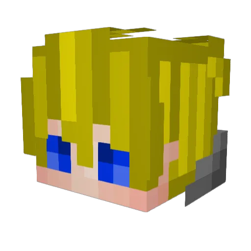 Chevalier__gris Minecraft avatar head, 3D render