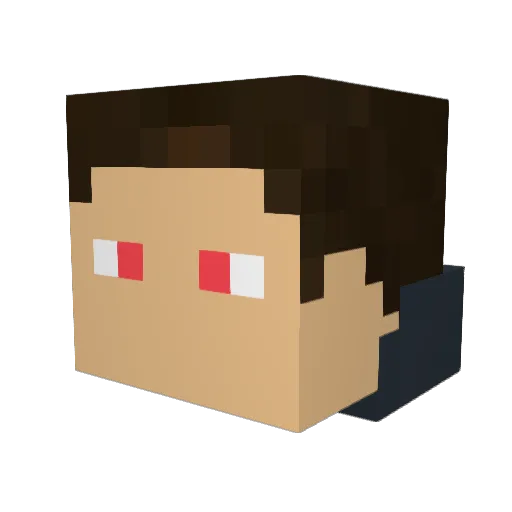 Cheves_ Minecraft avatar head, 3D render