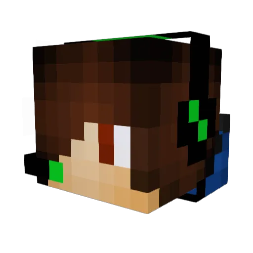 Chevron__ Minecraft avatar head, 3D render
