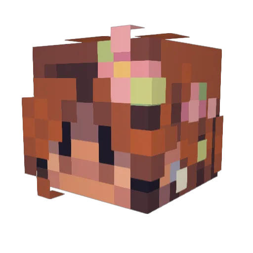 Chevvah Minecraft avatar head, 3D render