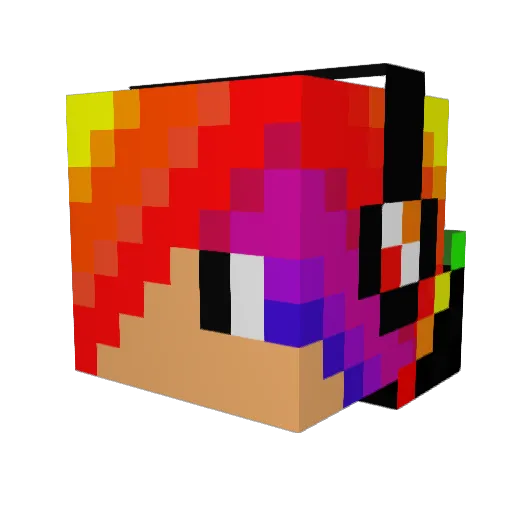 Chew0702 Minecraft avatar head, 3D render