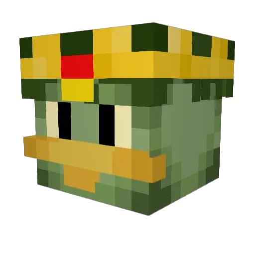 ChewBraka Minecraft avatar head, 3D render