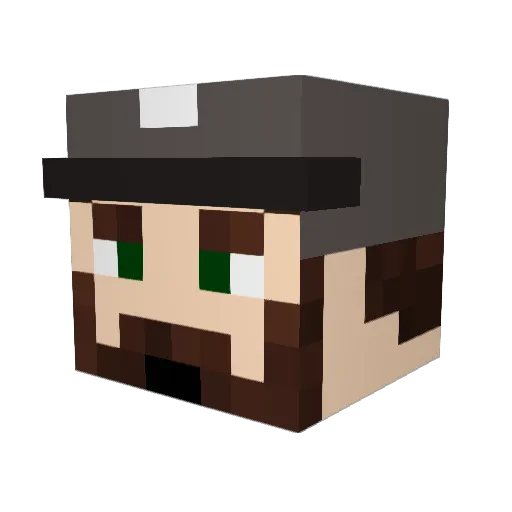 Chewie55 Minecraft avatar head, 3D render
