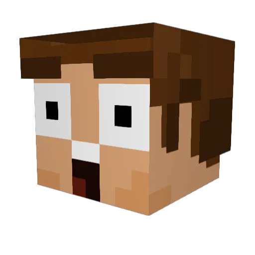 ChewiestWord Minecraft avatar head, 3D render