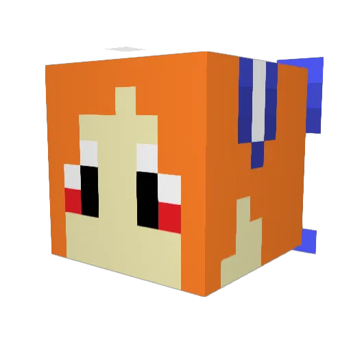 Chewisan Minecraft avatar head, 3D render