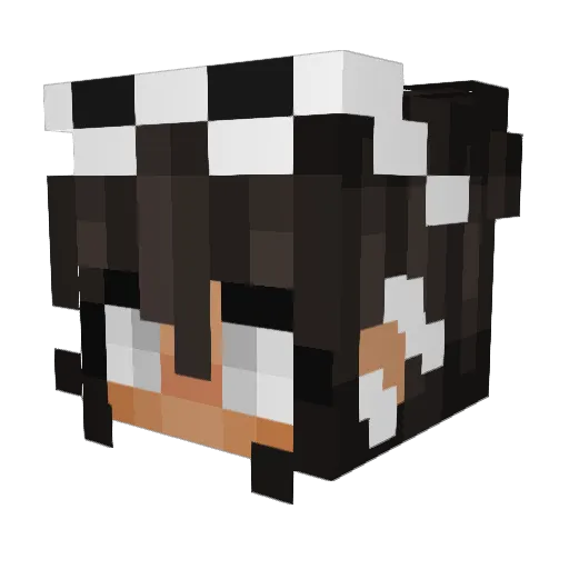 Chewnnie Minecraft avatar head, 3D render