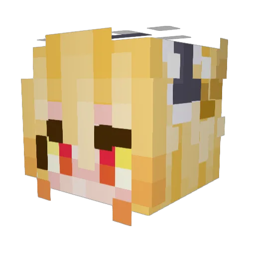 Chewpacca Minecraft avatar head, 3D render