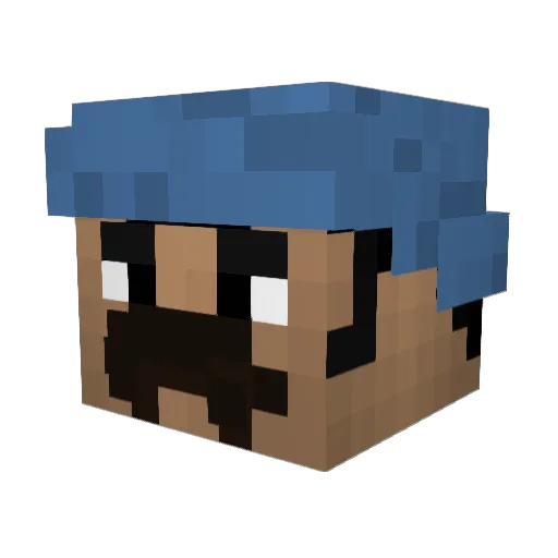 Chewy36 Minecraft avatar head, 3D render