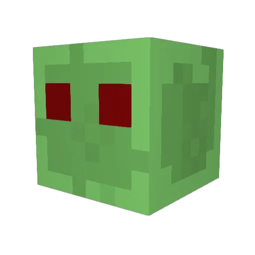 ChewySlime Minecraft avatar head, 3D render
