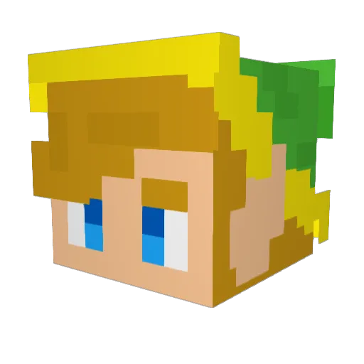 ChewyWolf64 Minecraft avatar head, 3D render