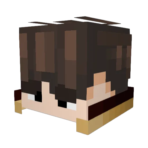 Chewychut Minecraft avatar head, 3D render