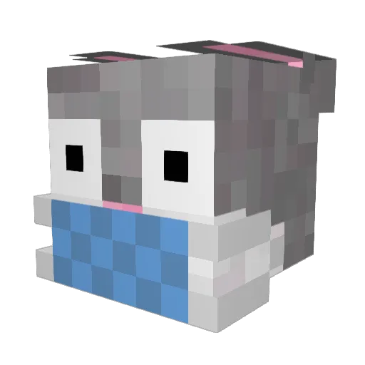 Chexotl Minecraft avatar head, 3D render