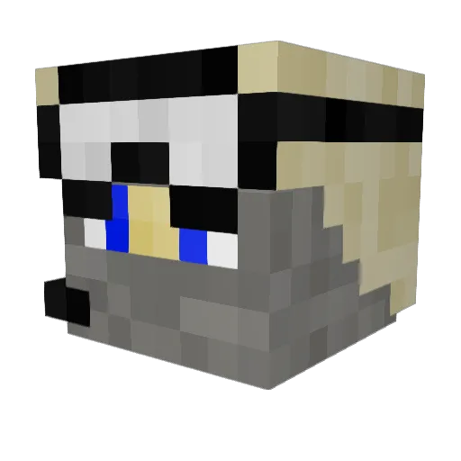 Chexxe Minecraft avatar head, 3D render