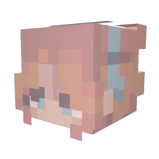 CheyCheyMEE Minecraft avatar head, 3D render