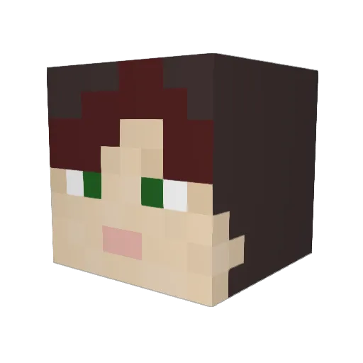 CheyNadine Minecraft avatar head, 3D render
