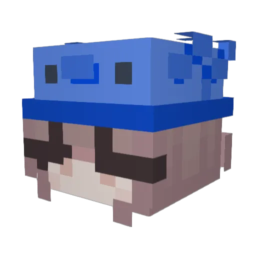 Chey_Dino Minecraft avatar head, 3D render