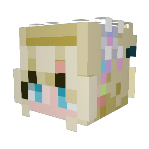 Cheypie565 Minecraft avatar head, 3D render