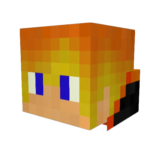 Cheysat Minecraft avatar head, 3D render