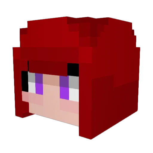 Cheyu_ Minecraft avatar head, 3D render