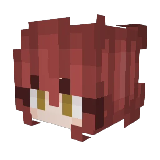 ChezEva Minecraft avatar head, 3D render