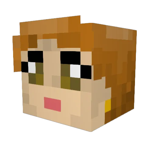 ChezaBelle Minecraft avatar head, 3D render