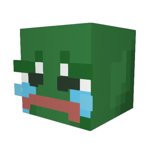 Chezalr Minecraft avatar head, 3D render