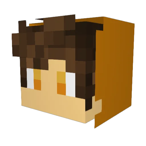Chezpuffboi Minecraft avatar head, 3D render