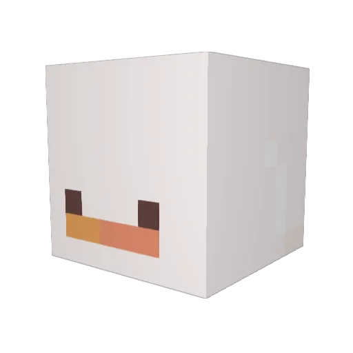ChezyPOP Minecraft avatar head, 3D render