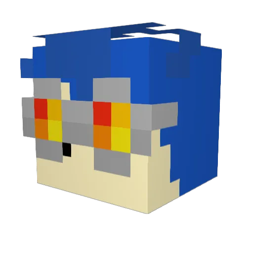 Chi1b Minecraft avatar head, 3D render