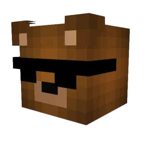 ChiAnBear Minecraft avatar head, 3D render