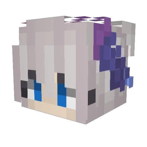 ChiChaos Minecraft avatar head, 3D render