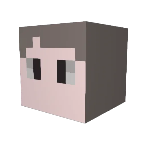 ChiChi0103 Minecraft avatar head, 3D render