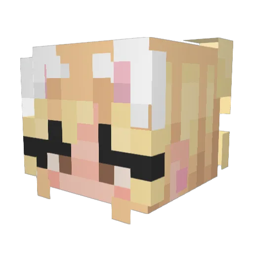 ChiGiu24 Minecraft avatar head, 3D render