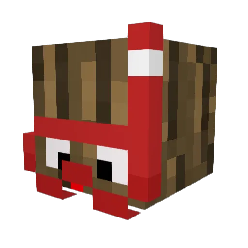 ChiKiTamo Minecraft avatar head, 3D render