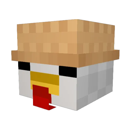ChiKunne Minecraft avatar head, 3D render