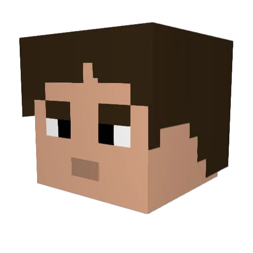 ChiMinChang Minecraft avatar head, 3D render