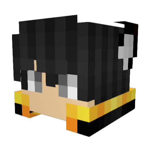 ChiNHanG Minecraft avatar head, 3D render