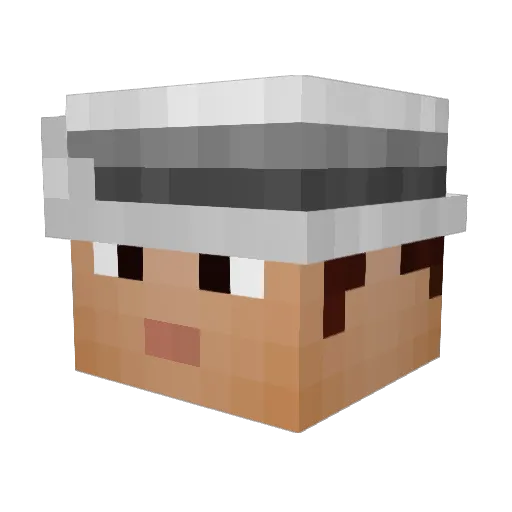 ChiQuinn Minecraft avatar head, 3D render