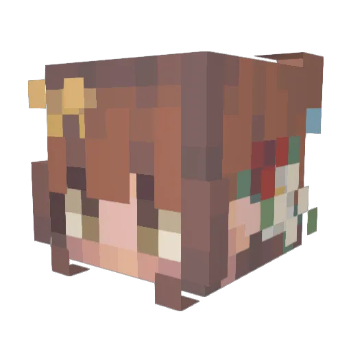 ChiWolf Minecraft avatar head, 3D render