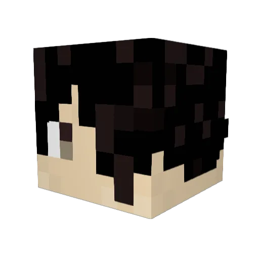 Chi_MU_Lian Minecraft avatar head, 3D render