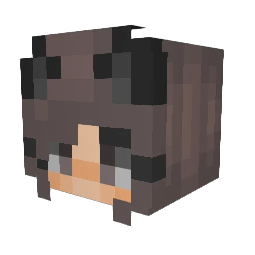 ChiaChaiTea Minecraft avatar head, 3D render