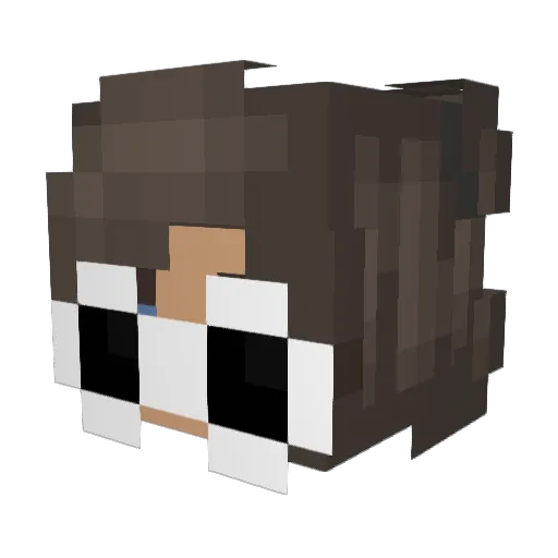 ChiaPet_ Minecraft avatar head, 3D render